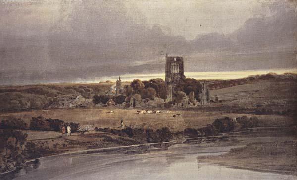 Thomas Girtin Kirkstall Abbey,Yorkshire-Evening (mk47) Germany oil painting art